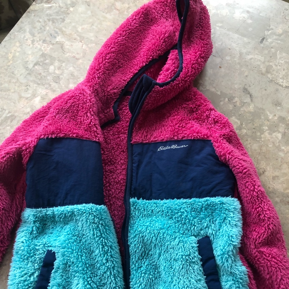 Fuzzy jacket for girls size 7/8